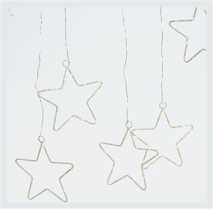 184 Λαμπάκια LED Κουρτίνα 1.75μ. x 155εκ. Θερμό Λευκό Μπαταρίας