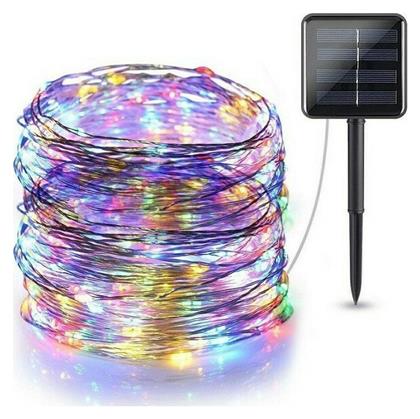 200 Λαμπάκια LED 20μ. Πολύχρωμα Ηλιακά σε Σειρά 1τμχ
