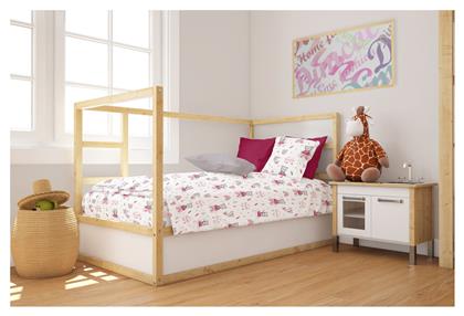 24home.gr Βρεφική Παπλωματοθήκη White-pink 120x160εκ.