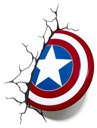 3DLightFX Παιδικό Φωτιστικό Τοίχου Led Πλαστικό Captain America