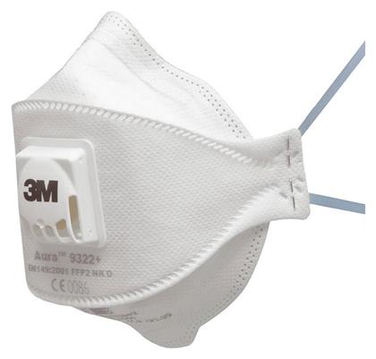 3M Aura 9322+ NR D Μάσκα Προστασίας FFP2 με Βαλβίδα