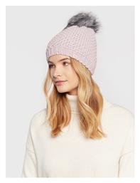 4F Pom Pom Beanie Γυναικείος Σκούφος Πλεκτός σε Λιλά χρώμα