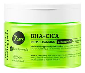 7DAYS Exfoliating Peeling Pads Bha+cica Peeling Προσώπου για Ευαίσθητες Επιδερμίδες