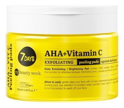 7days Pads Exfoliating Peeling Aha+vitamin C 50pcs