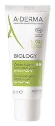 A-Derma Dermatological Rich Cream Hydrating Biology 40ml από το Pharm24