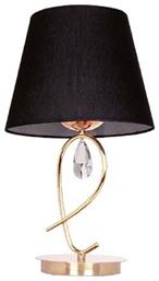 Aca Basilico Μεταλλικό Πορτατίφ για Ντουί E27 με Μαύρο Καπέλο και Χρυσή Βάση