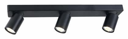 Aca Elitis Τριπλό Σποτ με Ντουί GU10 σε Μαύρο Χρώμα