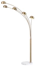 Aca Markella Φωτιστικό Δαπέδου Υ198εκ. Χρυσό