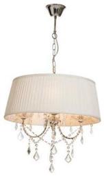 Aca Penelope Πολυέλαιος 3xE14 με Καπέλα Λευκός FMD968303