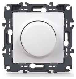 Aca Prime Χωνευτός Διακόπτης Dimmer χωρίς Πλαίσιο LED Περιστροφικός σε Λευκό Χρώμα