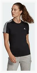 Adidas 3 Stripes Γυναικείο Αθλητικό T-shirt Μαύρο