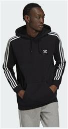 Adidas Adicolor Classics 3-Stripes Ανδρικό Φούτερ με Κουκούλα και Τσέπες Fleece Μαύρο