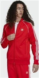 Adidas Adicolor Classics Primeblue SST Ανδρική Φούτερ Ζακέτα με Τσέπες Red / White