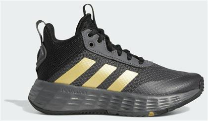 Adidas Αθλητικά Παιδικά Παπούτσια Μπάσκετ OwnTheGame 2.0 K Grey Five / Matte Gold / Core Black