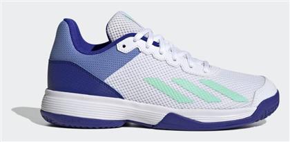 Adidas Αθλητικά Παιδικά Παπούτσια Τέννις Courtflash Cloud White / Pulse Mint / Lucid Blue