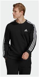 Adidas Essentials 3-Stripes Ανδρικό Φούτερ με Τσέπες Μαύρο