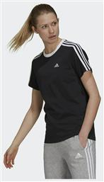 Adidas Essentials 3-Stripes Αθλητικό Γυναικείο T-shirt Μαύρο