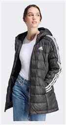 adidas Essentials 3-Stripes Light Down Μπουφάν Puffer Μαύρο