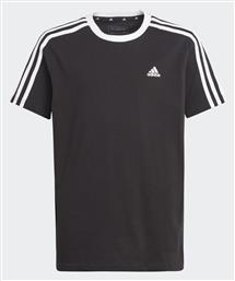 Adidas Essentials 3 Stripes Παιδικό T-shirt Μαύρο από το Modivo