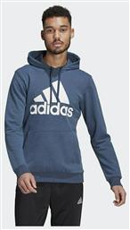 Adidas Essentials Ανδρικό Φούτερ με Κουκούλα και Τσέπες Navy Μπλε