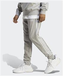 adidas Essentials French Terry Tapered Cuff 3-Stripes Jogger Παντελόνι Γκρι