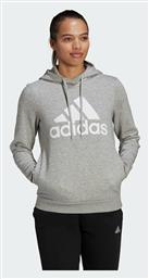 Adidas Essentials Γυναικείο Φούτερ με Κουκούλα Γκρι