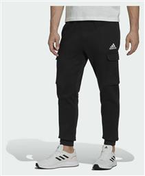 Adidas Essentials Παντελόνι Φόρμας με Λάστιχο Fleece Μαύρο