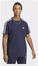 Adidas Essentials Single Jersey 3-stripes Ανδρικό T-shirt Κοντομάνικο Μαύρο