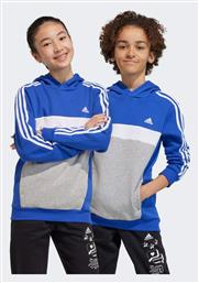 Adidas Fleece Παιδικό Φούτερ με Κουκούλα Μπλε