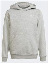 Adidas Fleece Παιδικό Φούτερ με Κουκούλα και Τσέπες Γκρι Adicolor