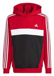 Adidas Fleece Παιδικό Φούτερ με Κουκούλα και Τσέπες Κόκκινο