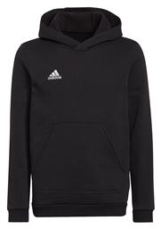 Adidas Fleece Παιδικό Φούτερ με Κουκούλα και Τσέπες Μαύρο Entrada22 από το MybrandShoes