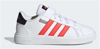 adidas Grand Court Παιδικά Sneakers Cloud White / Bright Red / Core Black