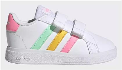 adidas Grand Court Παιδικά Sneakers Cloud White / Pulse Mint / Beam Pink από το Dpam
