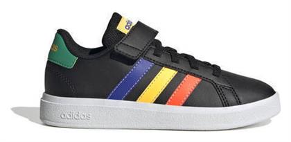 adidas Grand Court Παιδικά Sneakers Core Black / Lucid Blue / Court Green