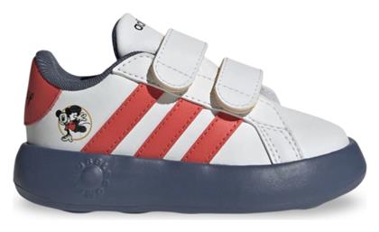 Adidas Grand Court Παιδικά Sneakers με Σκρατς Cloud White / Bright Red / Preloved Ink