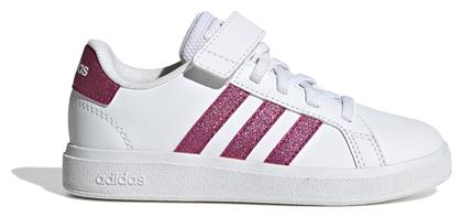 Adidas Grand Court Παιδικά Sneakers με Σκρατς Cloud White / Team Real Magenta