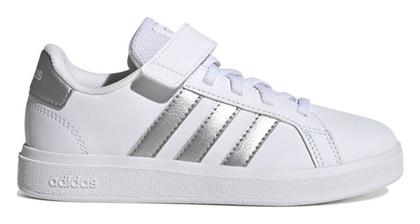 Adidas Grand Court Παιδικά Sneakers με Σκρατς Matte Silver / Cloud White