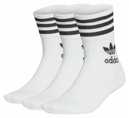 Adidas Originals Αθλητικές Κάλτσες Λευκές 3 Ζεύγη