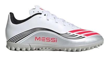 adidas Παιδικά Ποδοσφαιρικά Παπούτσια F50 Messi Club Turf με Σχάρα Λευκά