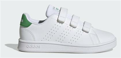 Adidas Παιδικά Sneakers Advantage με Σκρατς Cloud White / Green / Core Black από το Outletcenter