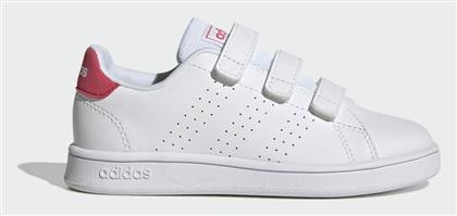 Adidas Παιδικά Sneakers Advantage με Σκρατς Cloud White / Real Pink / Core Black