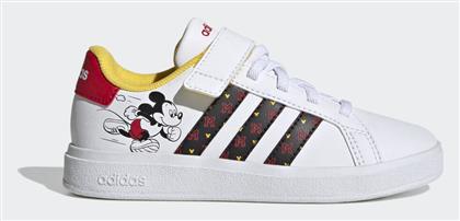 Adidas Παιδικά Sneakers Disney Grand Court Lifestyle Λευκά