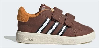 Adidas Παιδικά Sneakers Grand Court Chip CF με Σκρατς Καφέ