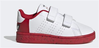 Adidas Παιδικά Sneakers Marvel Advantage Hook Loop με Σκρατς Λευκά από το SerafinoShoes