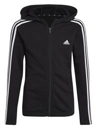 adidas Παιδική Ζακέτα Φούτερ Essentials 3-Stripes Μαύρη