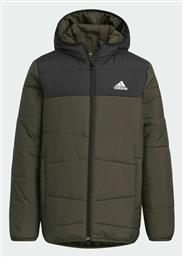 adidas Παιδικό Αθλητικό Μπουφάν Μακρύ με Κουκούλα Χακί