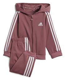 Adidas Παιδικό Σετ Φόρμας Ροζ Sportswear Essentials Shiny