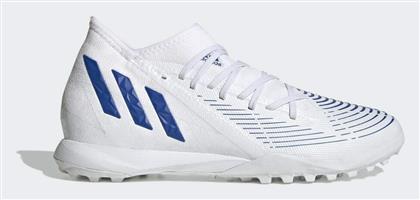 Adidas Predator Edge.3 Turf Χαμηλά Ποδοσφαιρικά Παπούτσια με Σχάρα Λευκά