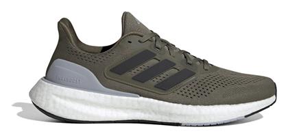 Adidas Pureboost 23 Ανδρικά Αθλητικά Παπούτσια Running Olive Strata / Core Black / Halo Silver